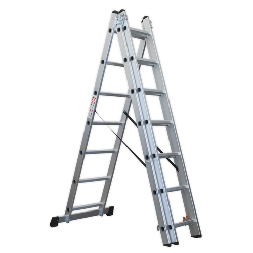 Aluminium Extension Combination Ladder 3x7 EN 131