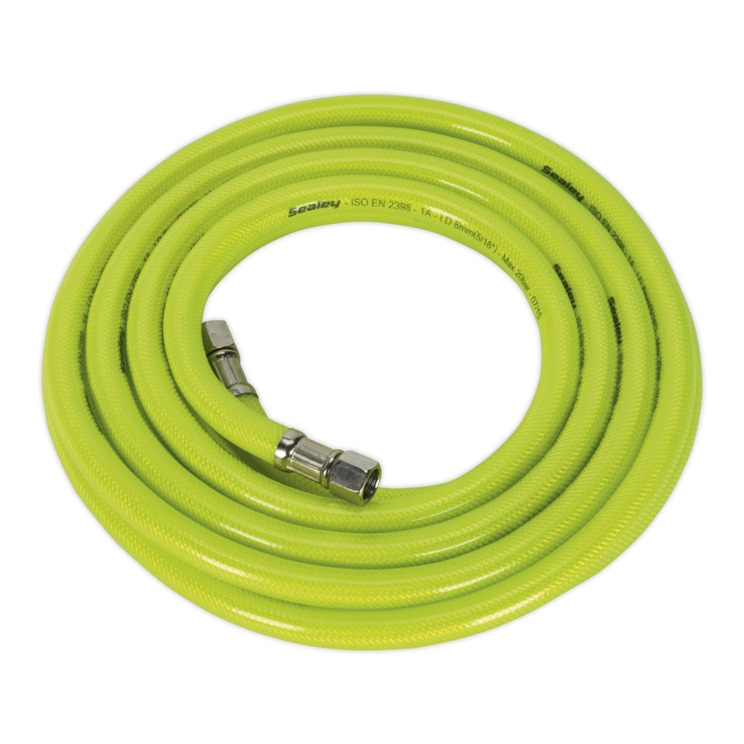 Air Hose High Visibility 5mtr x Ø8mm with 1-4