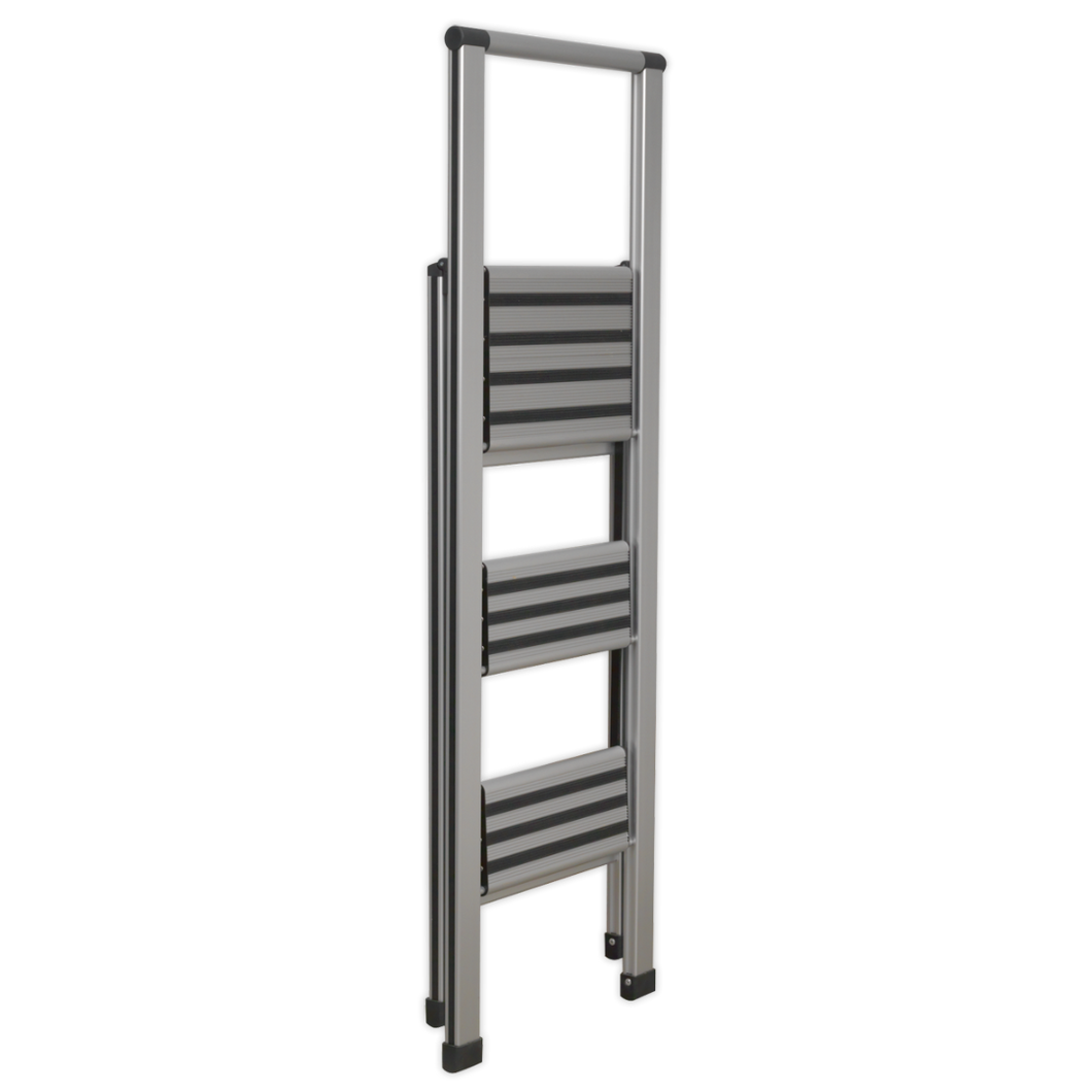 Aluminium Professional Folding Step Ladder 3-Step 150kg Capacity