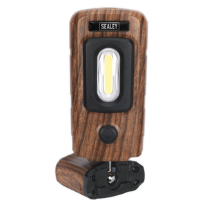 Rechargeable 360° Inspection Lamp 2W COB + 1W LED Wood Effect