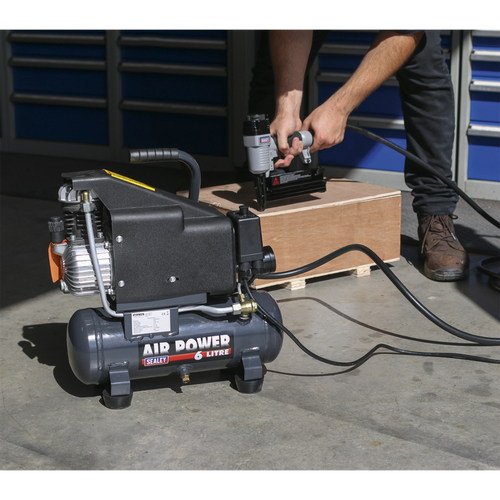 Air Nail-Staple Gun Kit including Compressor, Hose & Nailer-Stapler