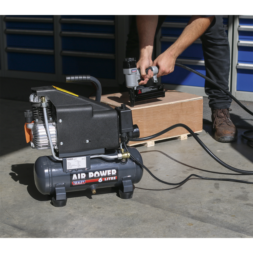 Air Nail-Staple Gun Kit including Compressor, Hose & Nailer-Stapler