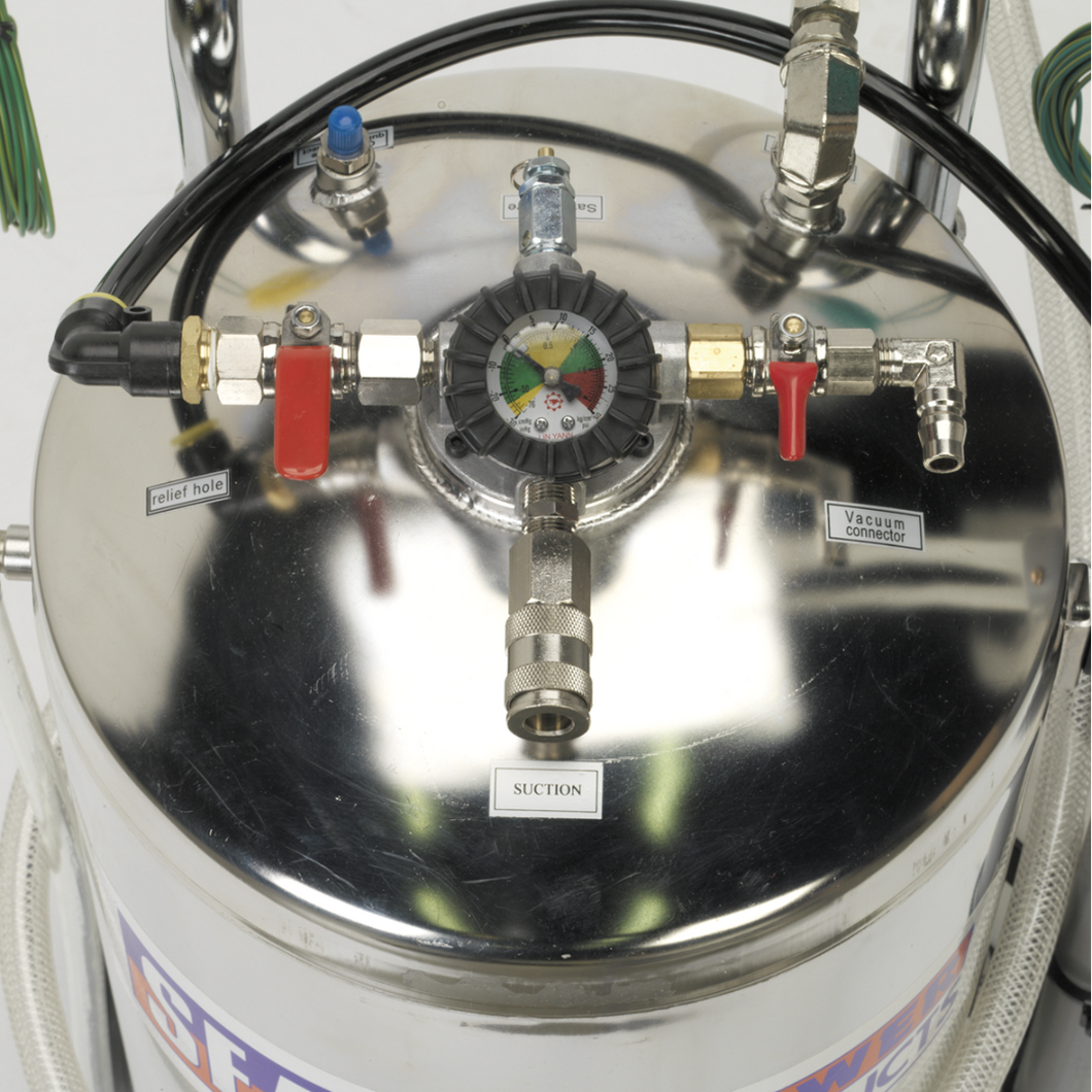 Air Operated Fuel Drainer 40ltr Stainless Steel