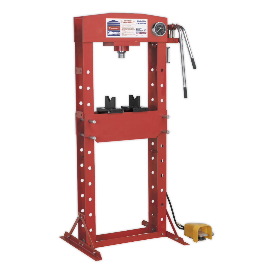 20 Ton Air/Hydraulic Shop Press w/Gauge - Hydraulic Presses